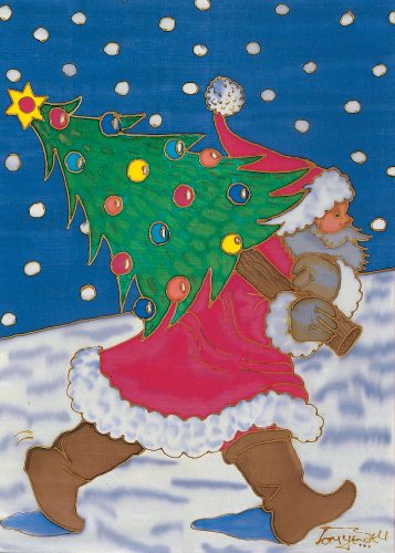 Father Christmas & Tree - Ref P9