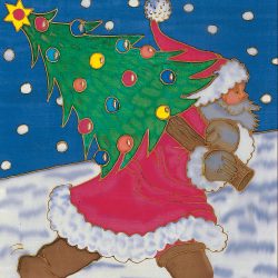 Father Christmas & Tree - Ref P9